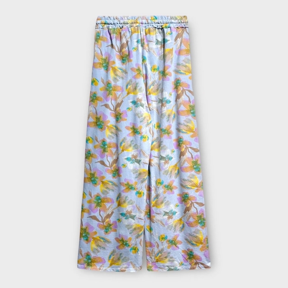 MADE IN ITALY Floral Wide-Leg Pants